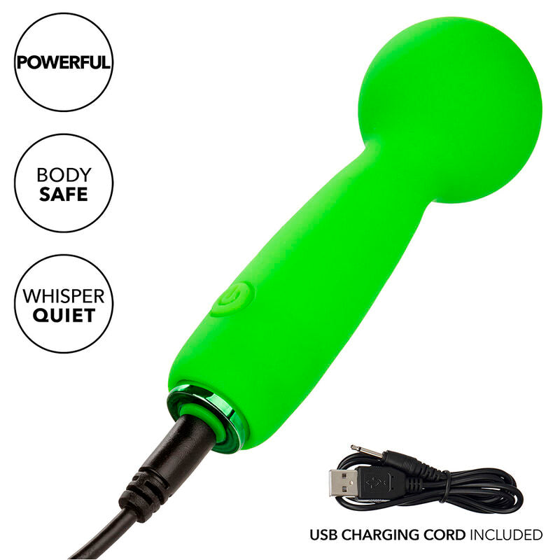 CALEXOTICS - NEON VIBES THE BUBBLY VIBE, MINI-MASSAGER MIT 10 VIBRATIONEN, GRÜN - Sexotim
