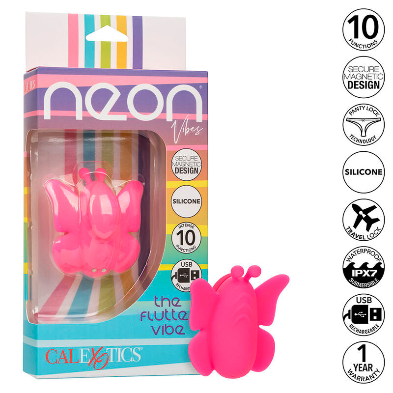 CALEXOTICS - NEON VIBES THE FLUTTER VIBE HÖSCHEN VIBROSTIMULATOR, 10 VIBRATIONEN, ROSA - Sexotim
