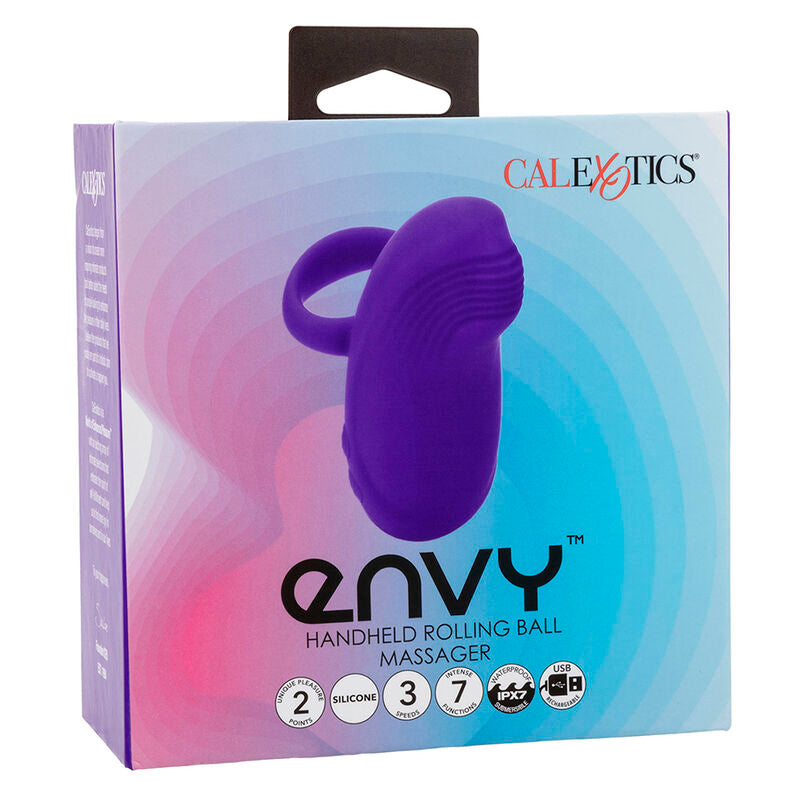 CALEXOTICS - ENVY HANDMASSAGER MIT ROLLBALL, 7 VIBRATIONEN, LILA - Sexotim