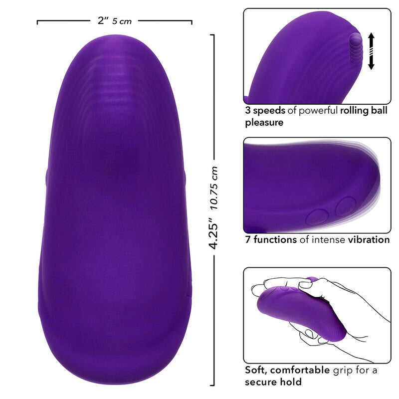 CALEXOTICS - ENVY HANDMASSAGER MIT ROLLBALL, 7 VIBRATIONEN, LILA - Sexotim