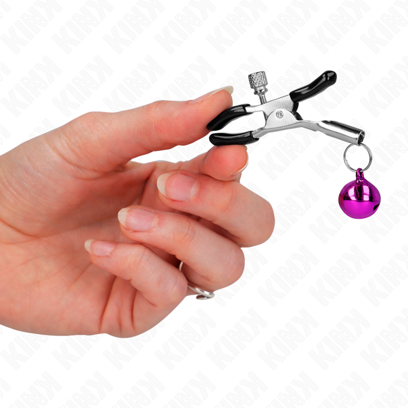 KINK - LILA NIPPELKLEMME MIT GLOCKEN 6 CM - Sexotim