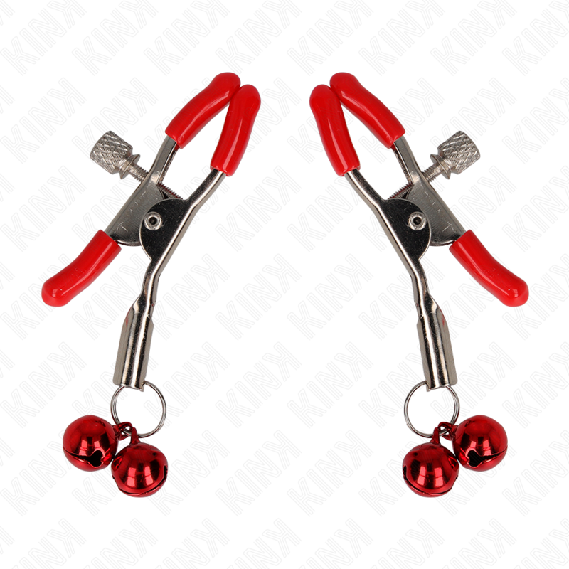 KINK - ROTE DOPPELGLOCKE NIPPELKLEMME ROT 6 CM - Sexotim