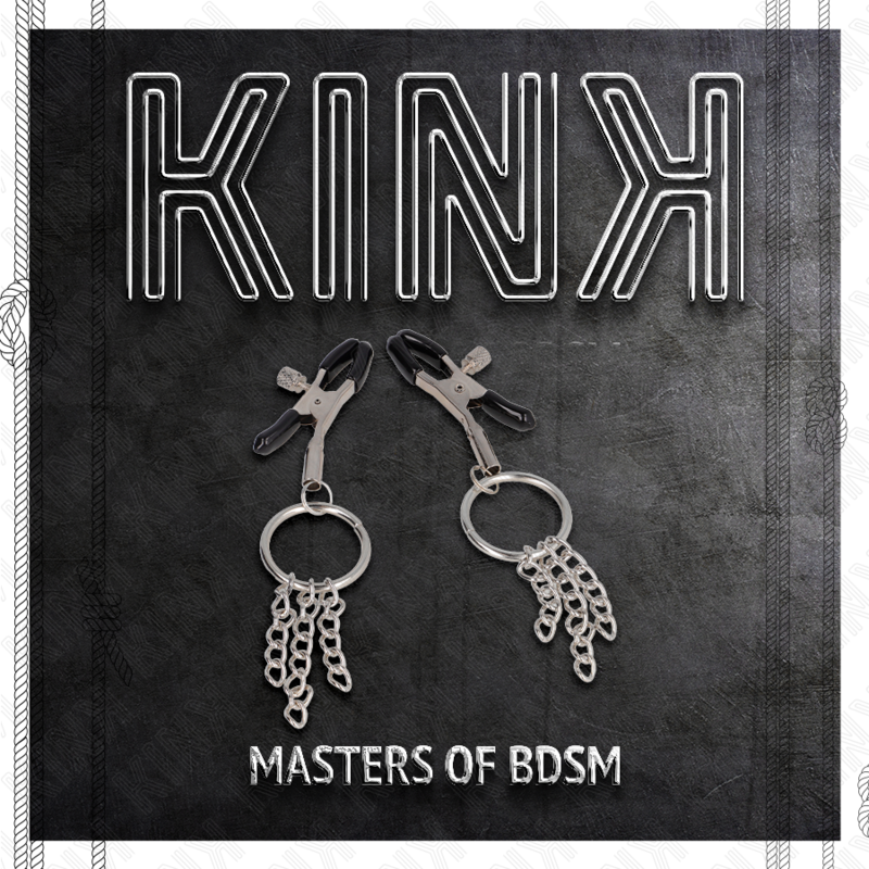 KINK - O-RING NIPPELKLEMME UND KLEINE KETTE SILBER 6 CM - Sexotim