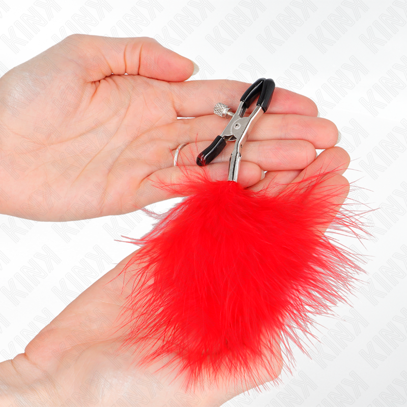 KINK - FEDERNIPPENKLEMME ROT 7 CM - Sexotim