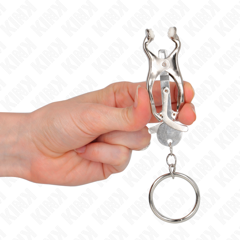 KINK - O-RING JAPANISCHE KLEEBLATT-NIPPELKLAMMERN SILBER - Sexotim