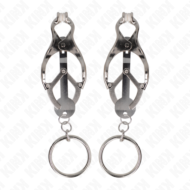 KINK - O-RING JAPANISCHE KLEEBLATT-NIPPELKLAMMERN SILBER - Sexotim
