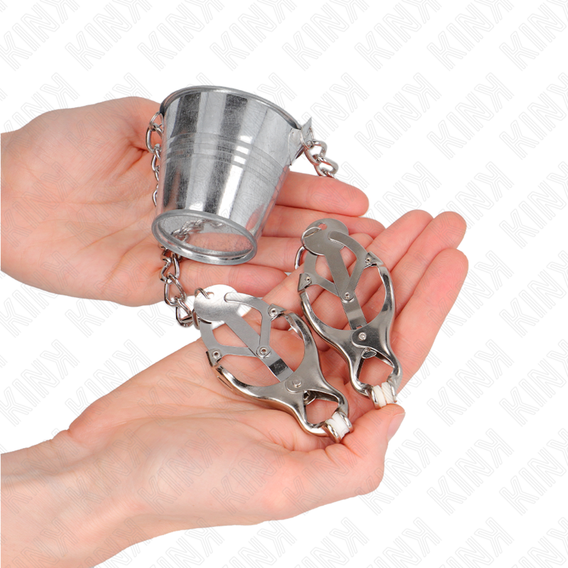 KINK - NIPPELKLEMMEN MIT KETTE UND EIMERCHEN - Sexotim