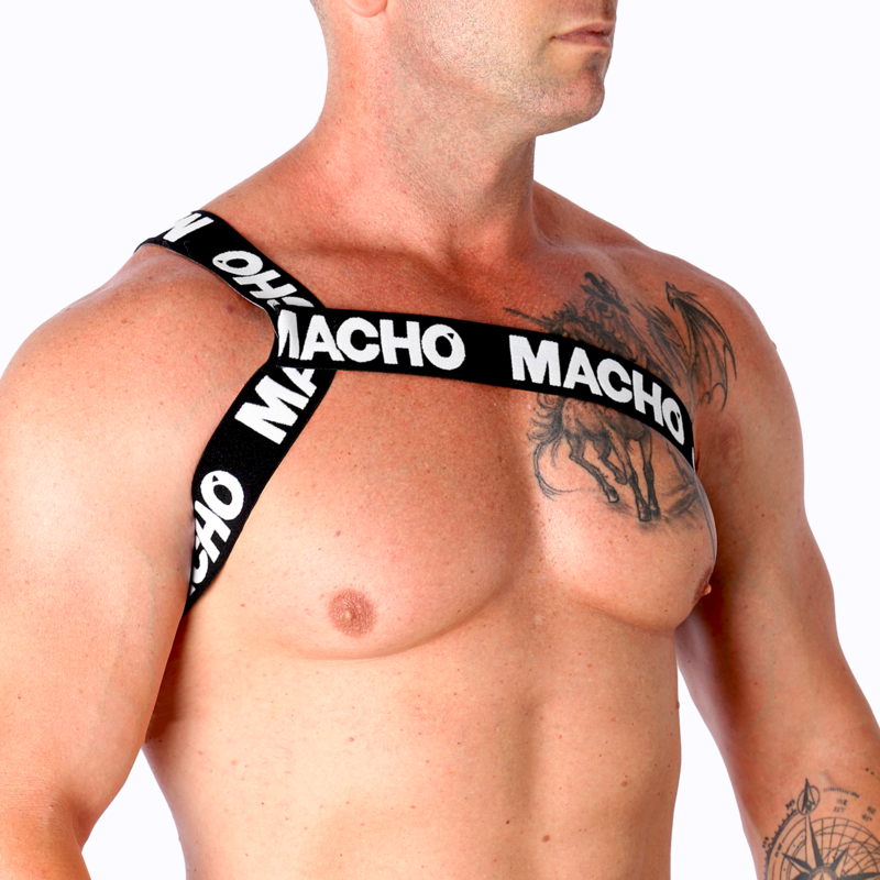 MACHO - RÖMISCHES HARNESS WEISS S/M - Sexotim