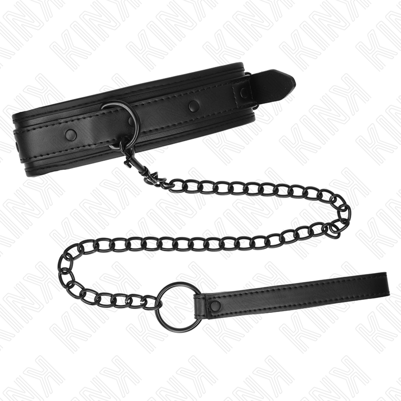 KINK - NEOPREN BONDAGE HALSBAND MODELL 2 MIT GÜRTEL 78 CM, VERSTELLBAR 37,5 X 49,5 CM - Sexotim