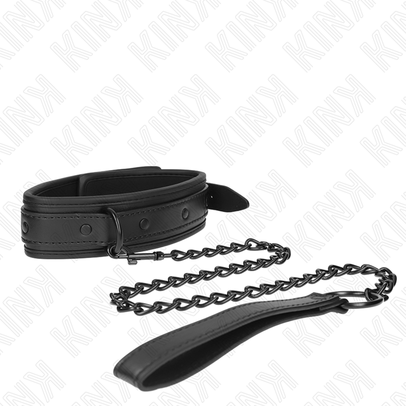 KINK - NEOPREN BONDAGE HALSBAND MODELL 2 MIT GÜRTEL 78 CM, VERSTELLBAR 37,5 X 49,5 CM - Sexotim