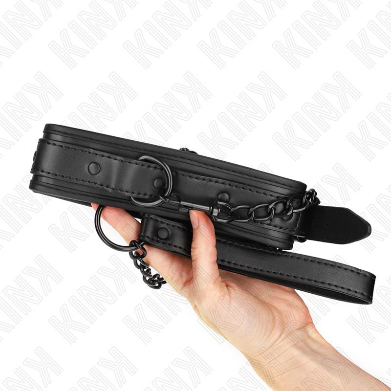 KINK - NEOPREN BONDAGE HALSBAND MODELL 2 MIT GÜRTEL 78 CM, VERSTELLBAR 37,5 X 49,5 CM - Sexotim