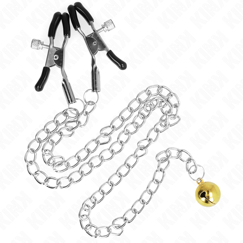 KINK - KETTENNIPPELKLAMMERN MIT GLOCKE 30 CM - Sexotim