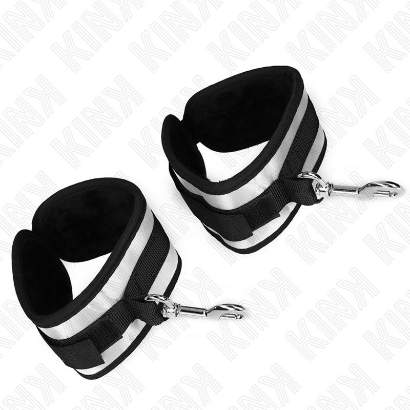 KINK - NEOPREN HANDGELENKMANSCHETTEN GRAU 23 X 5 CM - Sexotim