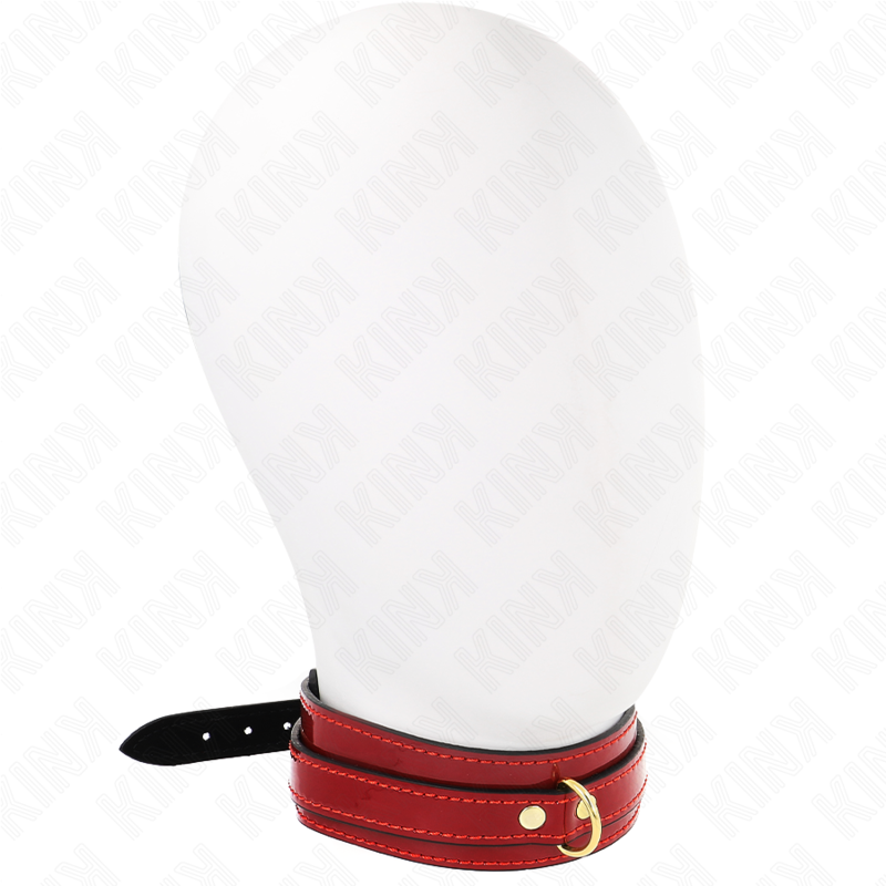 KINK - WEINROTE VERSTELLBARE HALSKETTE MIT GOLDENEN DETAILS 29-42,5 CM X 4 CM - Sexotim