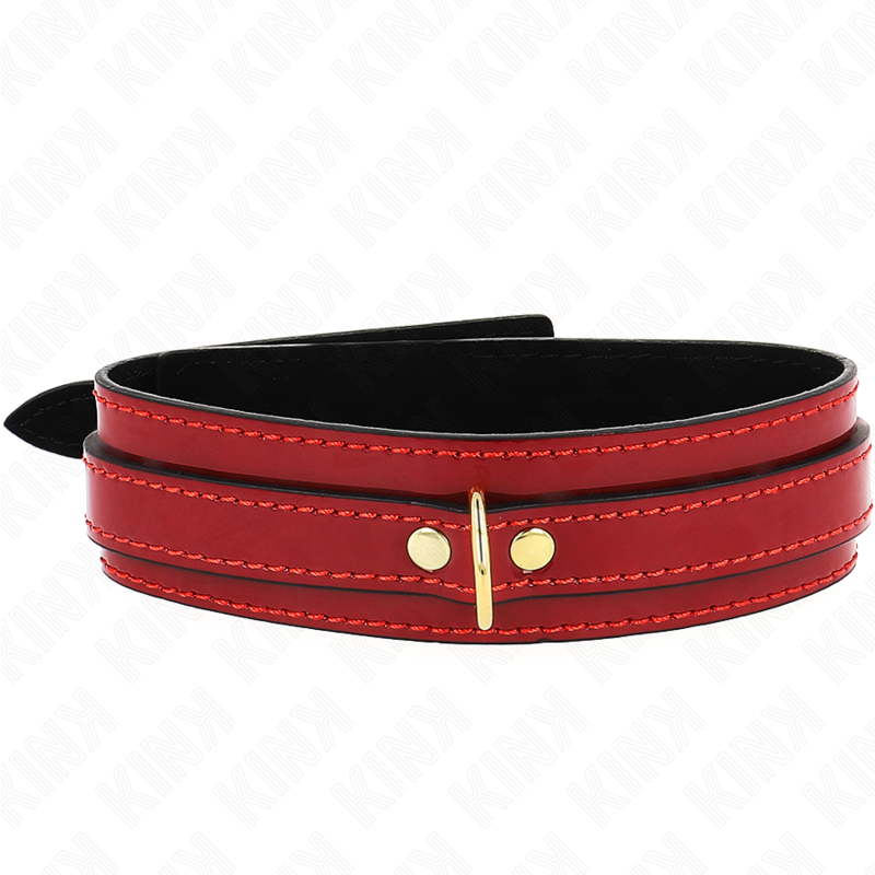 KINK - WEINROTE VERSTELLBARE HALSKETTE MIT GOLDENEN DETAILS 29-42,5 CM X 4 CM - Sexotim