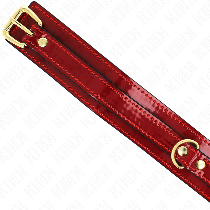 KINK - WEINROTE VERSTELLBARE HALSKETTE MIT GOLDENEN DETAILS 29-42,5 CM X 4 CM - Sexotim