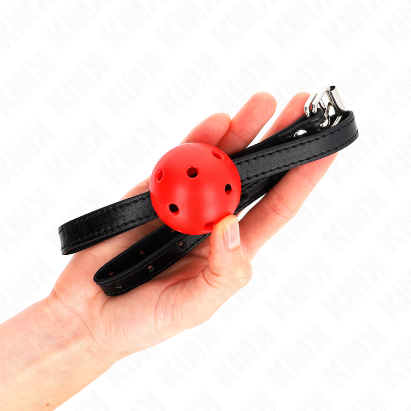 KINK - SIMPLICITY ROT ATMUNGSAKTIVER 4,5 CM BALLGAG 62 x 1,5 CM - Sexotim