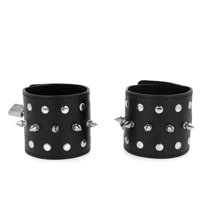 KINK - PUNK HANDGELENKFESSELN MIT SPIKES 25 X 6 CM - Sexotim