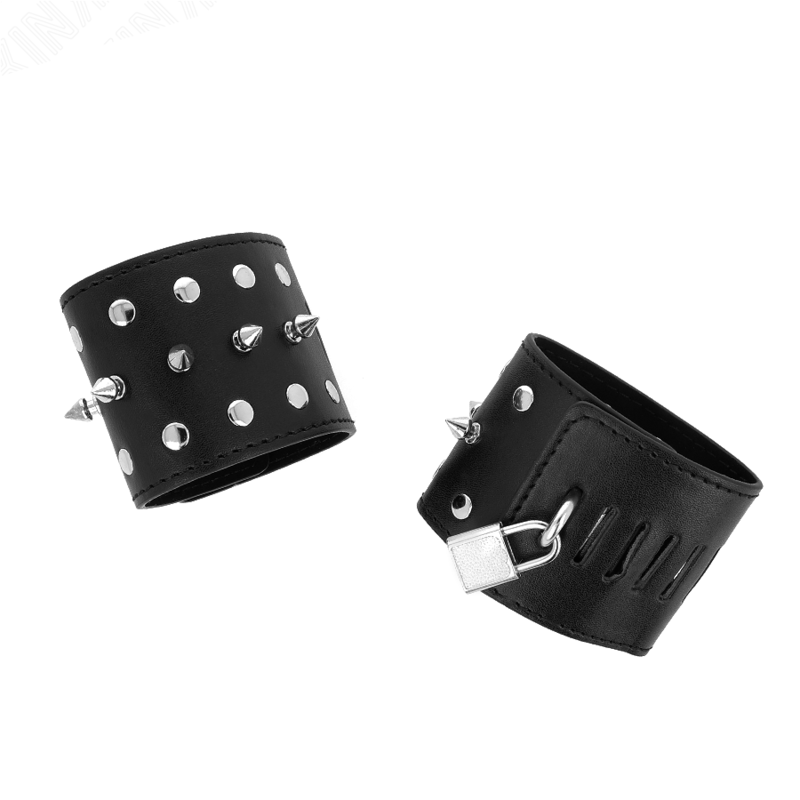 KINK - PUNK HANDGELENKFESSELN MIT SPIKES 25 X 6 CM - Sexotim