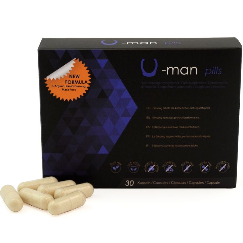 500 COSMETICS - U-MAN VERBESSERT PENISGRÖSSE UND SEXUELLE KRAFT - 30 KAPSELN - Sexotim
