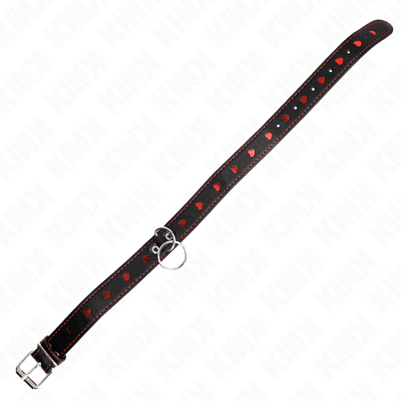 KINK - HALSKETTE MIT BAND 65 CM HERZDETAILS 52,5 X 2,5 CM - Sexotim