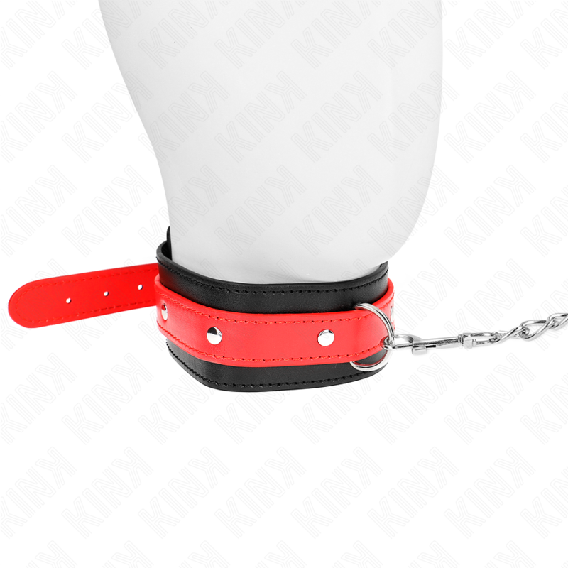 KINK - HALSKETTE MIT ROTEM BAND 65 CM VERSTELLBAR 36-43 CM X 5 CM - Sexotim