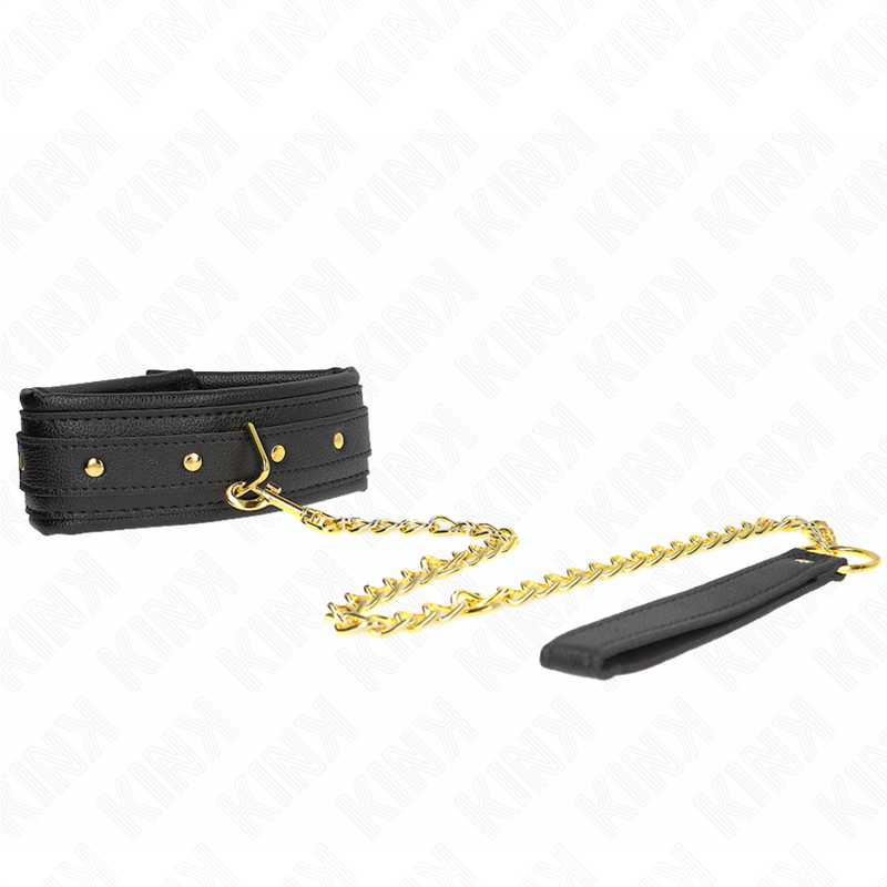 KINK - HALSKETTE MIT SCHWAMMKUNSTLEDERBAND MODELL-1 VERSTELLBAR 37-54 CM X 3 CM - Sexotim