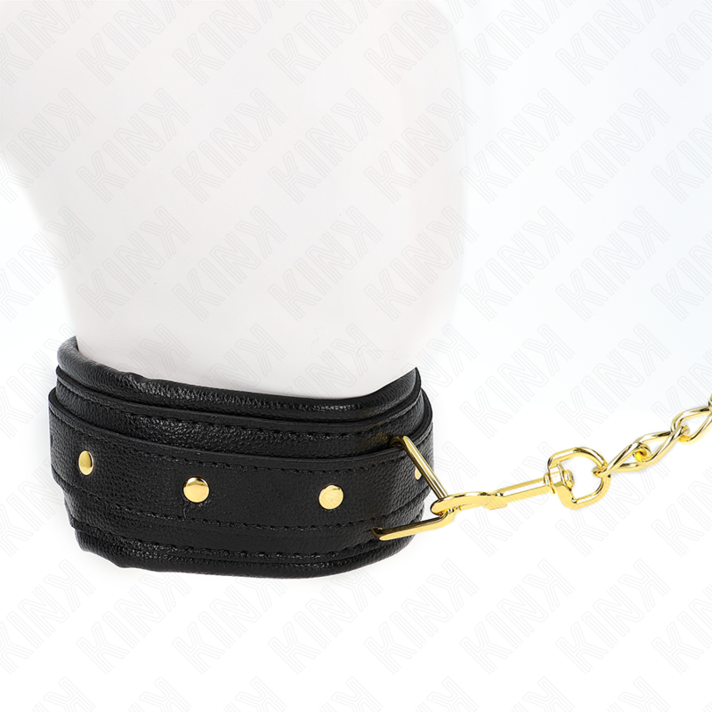 KINK - HALSKETTE MIT SCHWAMMKUNSTLEDERBAND MODELL-1 VERSTELLBAR 37-54 CM X 3 CM - Sexotim