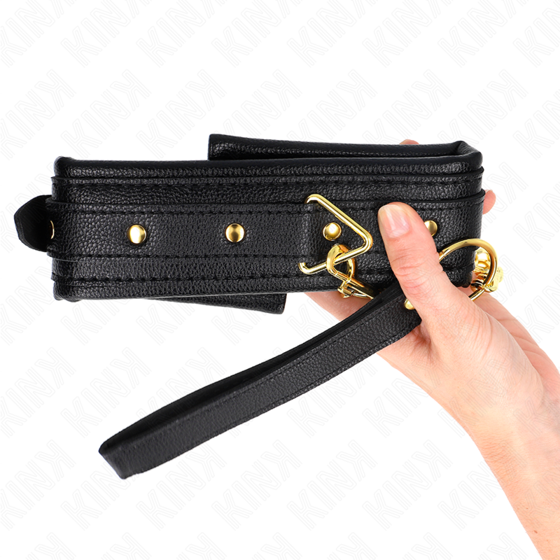 KINK - HALSKETTE MIT SCHWAMMKUNSTLEDERBAND MODELL-1 VERSTELLBAR 37-54 CM X 3 CM - Sexotim