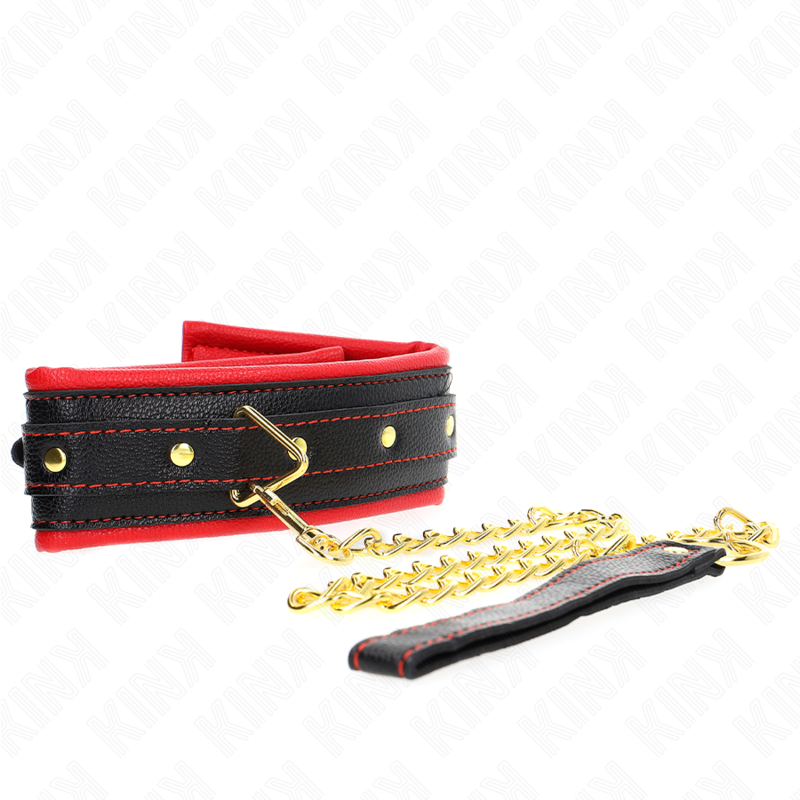 KINK - HALSKETTE MIT SCHWAMMKUNSTLEDERBAND MODELL-2 VERSTELLBAR 37-54 CM X 3 CM - Sexotim