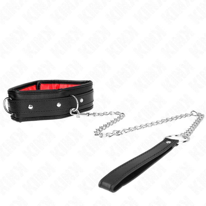 KINK - HALSKETTE MIT SCHWAMMKUNSTLEDERBAND MODELL-3 VERSTELLBAR 37-54 CM X 3 CM - Sexotim