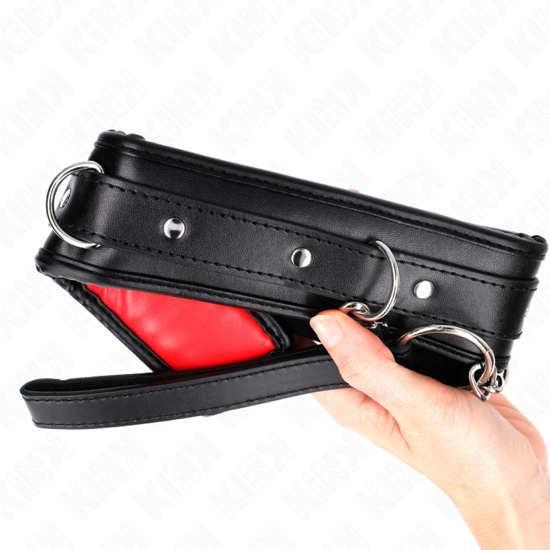 KINK - HALSKETTE MIT SCHWAMMKUNSTLEDERBAND MODELL-3 VERSTELLBAR 37-54 CM X 3 CM - Sexotim