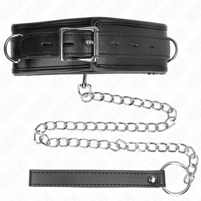 KINK - HALSKETTE MIT SCHWAMMKUNSTLEDERBAND MODELL-3 VERSTELLBAR 37-54 CM X 3 CM - Sexotim