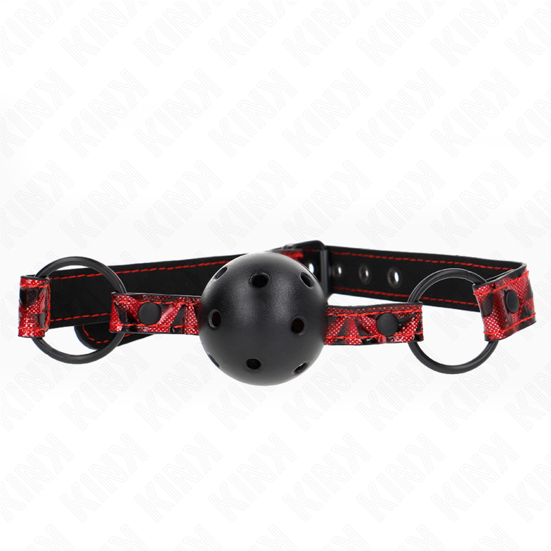 KINK - RAUTENMUSTER-BALL 4,5 CM GAG MODELL-2, 64,5 CM VERSTELLBAR 42-60 CM - Sexotim