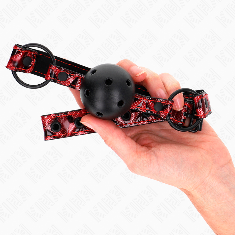 KINK - RAUTENMUSTER-BALL 4,5 CM GAG MODELL-2, 64,5 CM VERSTELLBAR 42-60 CM - Sexotim