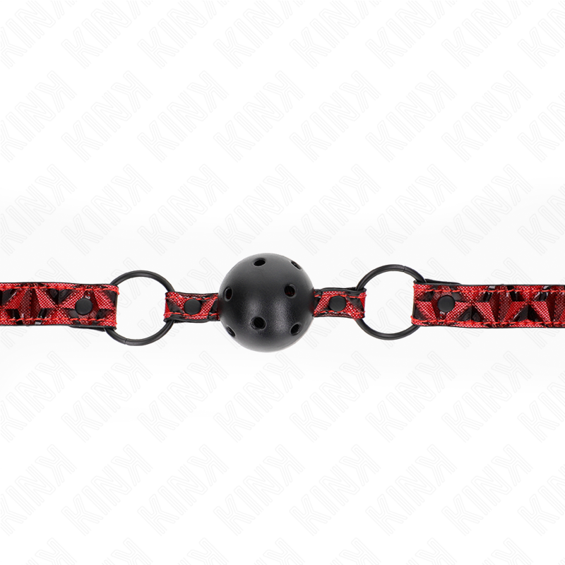 KINK - RAUTENMUSTER-BALL 4,5 CM GAG MODELL-2, 64,5 CM VERSTELLBAR 42-60 CM - Sexotim