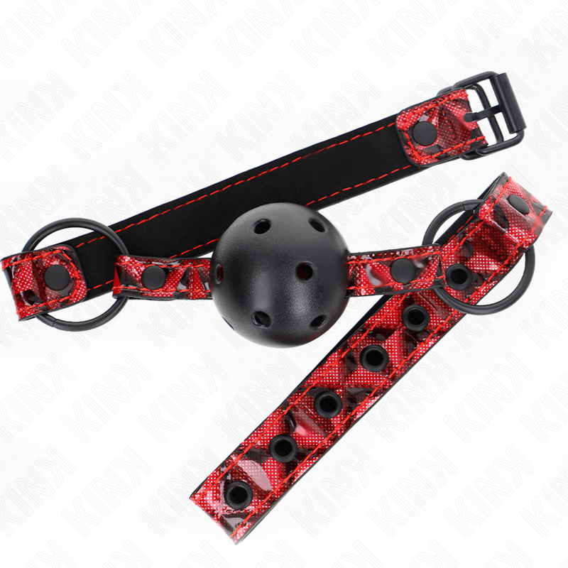 KINK - RAUTENMUSTER-BALL 4,5 CM GAG MODELL-2, 64,5 CM VERSTELLBAR 42-60 CM - Sexotim