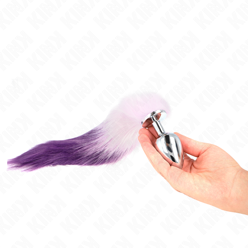 KINK - ANAL PLUG GRÖSSE L 10 X 4 CM MIT KUNSTSTOFFSCHWANZ 40 CM LILA - Sexotim