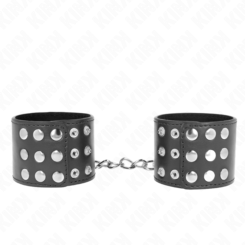 KINK - HANDGELENKFESSELN MIT DRUCKVERSCHLUSS SCHWARZ VERSTELLBAR 19-24 CM X 5,5 CM - Sexotim