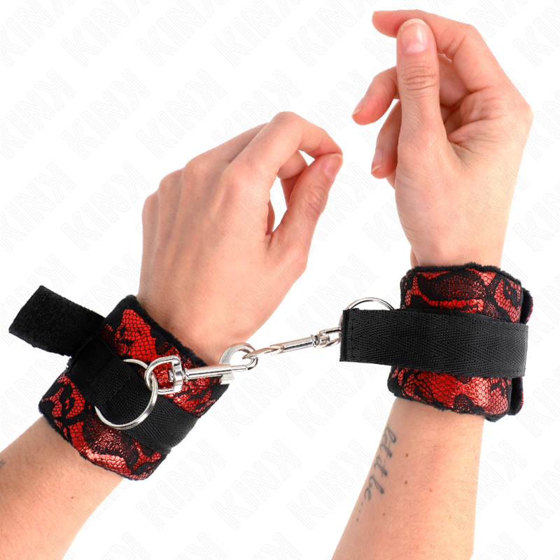 KINK - SCANDAL HANDGELENKSFESSELN ROT-SCHWARZ - Sexotim