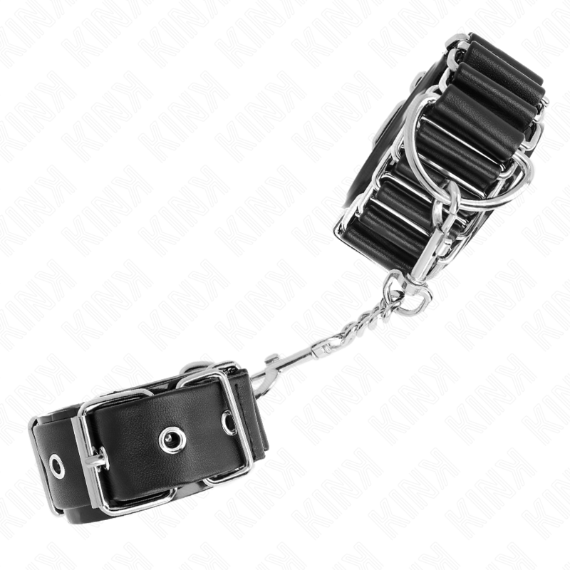 KINK - SCHARNIERÄHNLICHE DÜNNE HANDGELENKFESSELN SCHWARZ VERSTELLBAR 16-22 CM X 3,5 CM - Sexotim