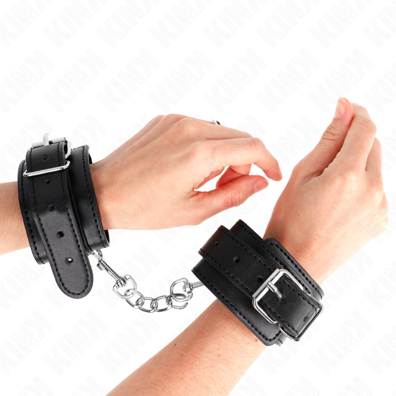 KINK - DÜNNE HANDGELENKFESSELN SCHWARZ VERSTELLBAR 21-33 CM - Sexotim
