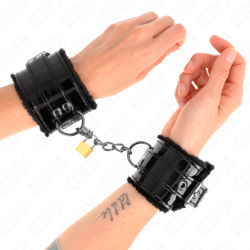 KINK - LEICHTE HANDGELENKSFESSELN MIT KUPFERSCHLOSS, VERSTELLBAR 17-29 CM X 5,5 CM - Sexotim