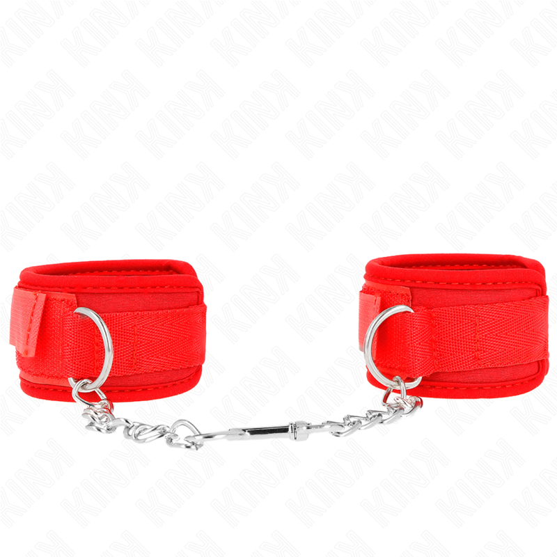 KINK - NEOPREN HANDGELENKFESSELN ROT 42 X 5 CM - Sexotim