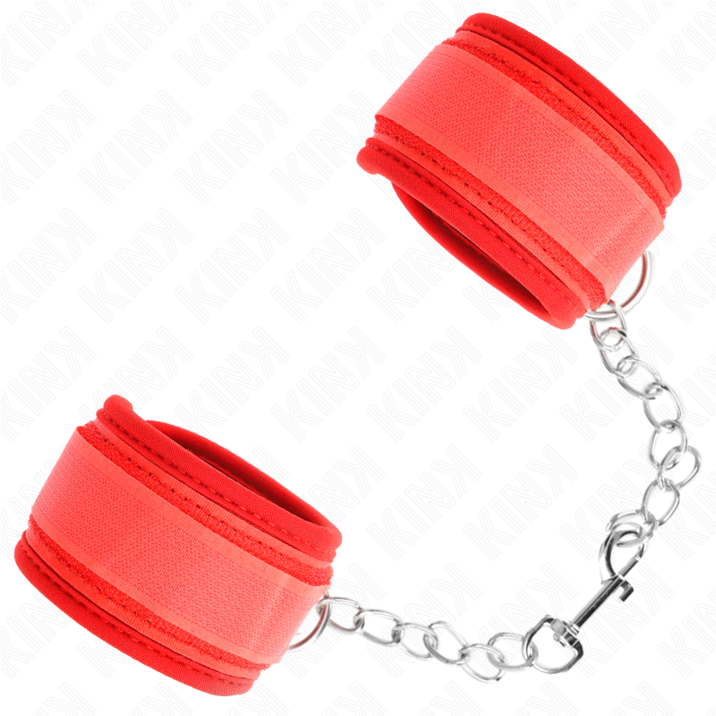KINK - NEOPREN HANDGELENKFESSELN ROT 42 X 5 CM - Sexotim