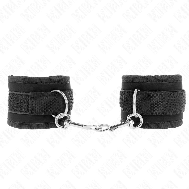 KINK - NYLON BIND-HANDHANDFESSELN MIT KLETTVERSCHLUSS, SCHWARZ, MODELL 2, VERSTELLBAR, 18-35 CM X 6 CM - Sexotim