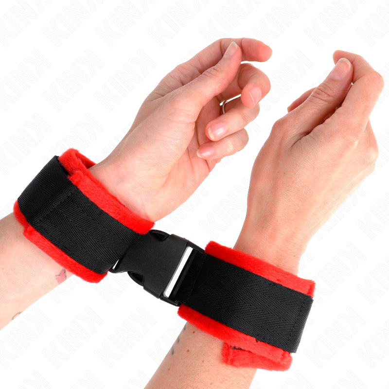 KINK - NYLON BIND KLETT-HANDFESSELN SCHWARZ MODELL 1 VERSTELLBAR 25-35 CM X 6 CM - Sexotim