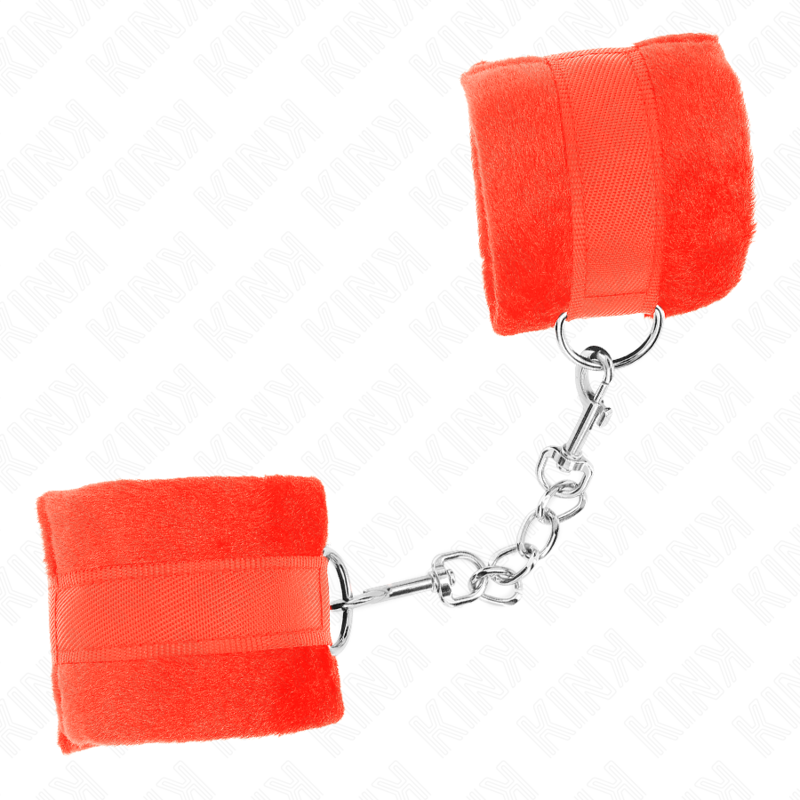 KINK - BEGINNER PELZHANDMANSCHETTEN ROT 30 X 7 CM - Sexotim