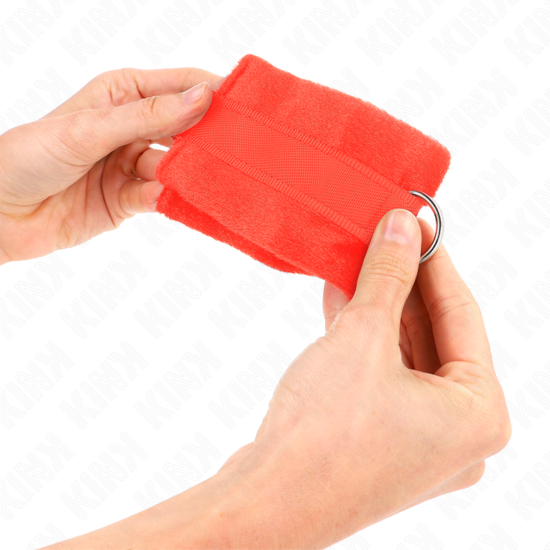 KINK - BEGINNER PELZHANDMANSCHETTEN ROT 30 X 7 CM - Sexotim