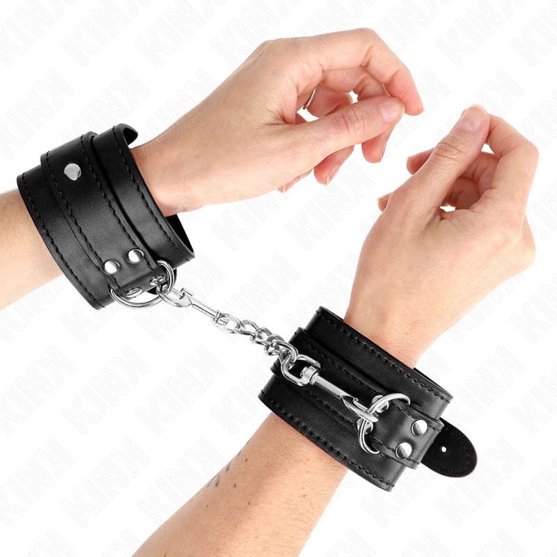 KINK - EINFACHE HANDGELENKSFESSELN SCHWARZ VERSTELLBAR 20-23 CM X 5,5 CM - Sexotim